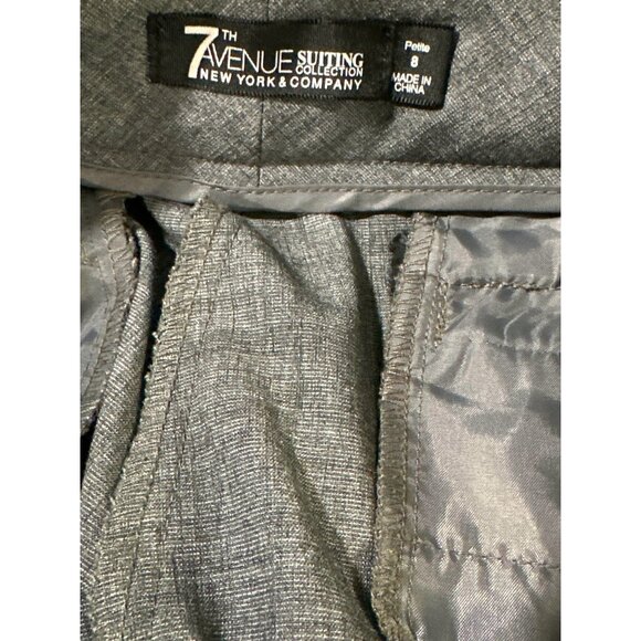 7th Avenue Suiting Collection SZ 8P Light Gray Work Trousers Tailored Straight L - Picture 7 of 10